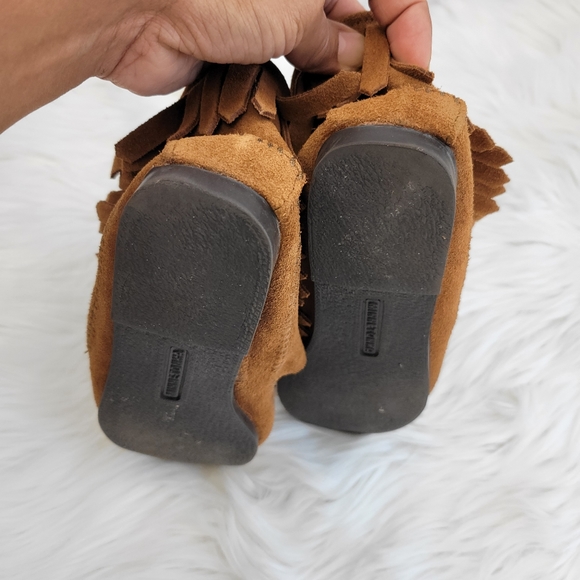 Minnetonka suede leather tassle lace up mocassins flat oxfords - Picture 6 of 9